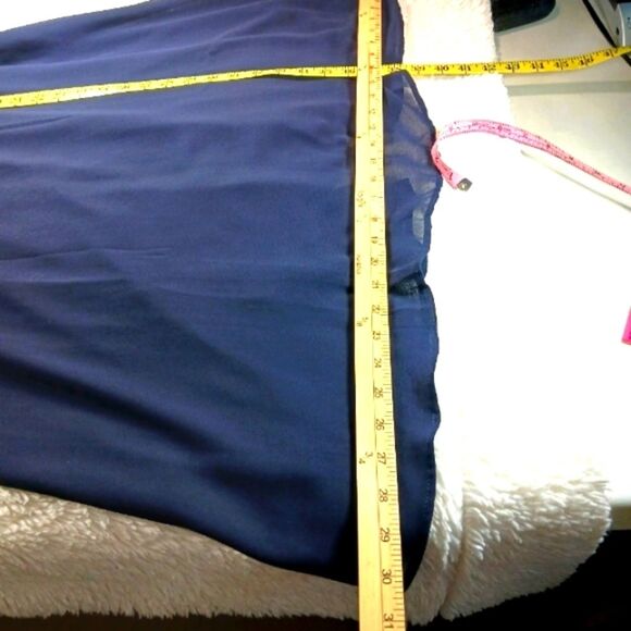 NWOT Signature Collection Double Layer Chiffon Sleeveless A-Line Midi Dress L... - Picture 7 of 15